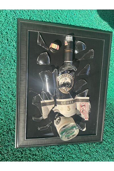 like 3 D TABLO DEKOR LUX TABLO DEKORASYON URUNU KIRIK ŞİŞE SANATI EPOKSİ SANATI BALANTINES