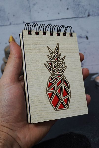 markcat Bloc de note cu tematică ananas - Mini caiet de buzunar - Lista mea