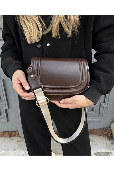Tina Canvas Strap Cover Bag Black