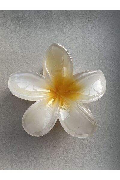 AyzAccessory مشبك لوتس ملون مقاس كبير (8 سم)