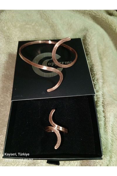 COPPERMS Handmade Pure Copper Crescent Model Bracelet Magnetic Field Bracelet