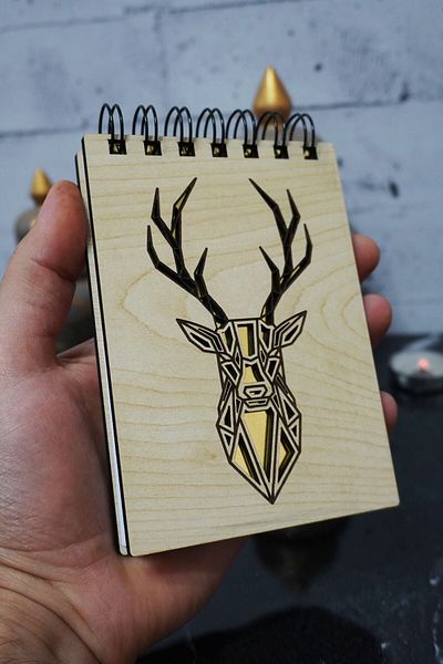 markcat Σημειωματάριο με ξύλινο κάλυμμα Deer Figured - Mini Pocket Notebook - My List
