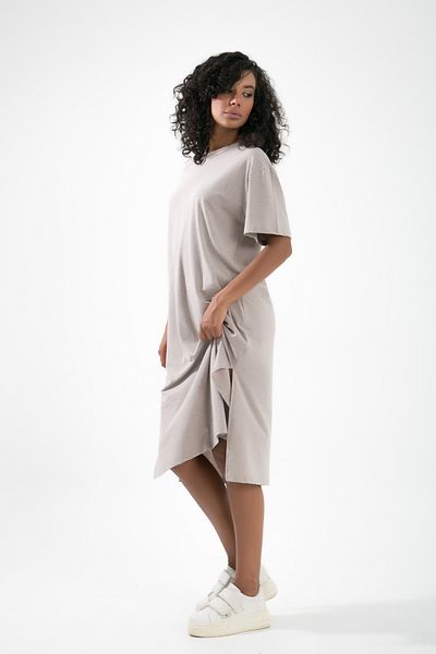 MuuBs TDRESS Long Slit Crew Neck Oversize T-shirt Dress