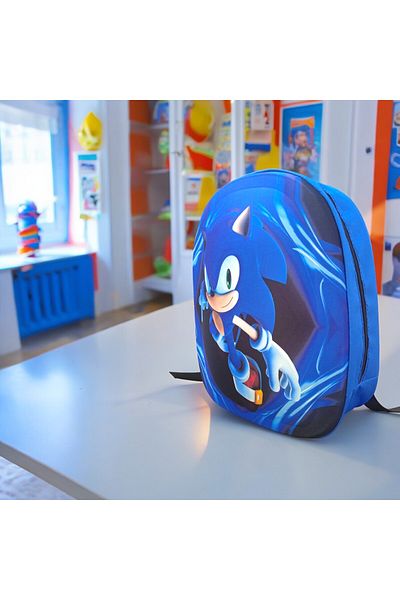 Shopiolog 2-6 Years Sonic 3D Embossed Kindergarten and Daily Use Bag - Backpack