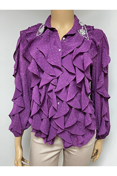 ITALY C029 TAŞLI ŞIK GÖMLEK ITALY MOR