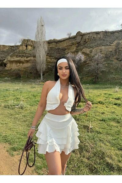 GALAVİP Mykonos White Skirt