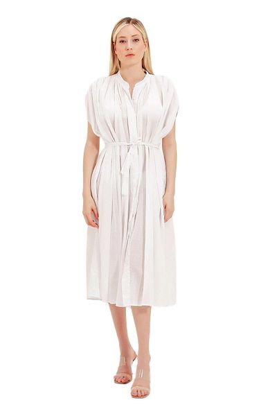 ZEKİ White Beach Dress - Belted