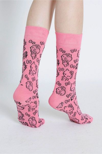 Hello Kitty Pink Patterned Socks - ROZ-88/2