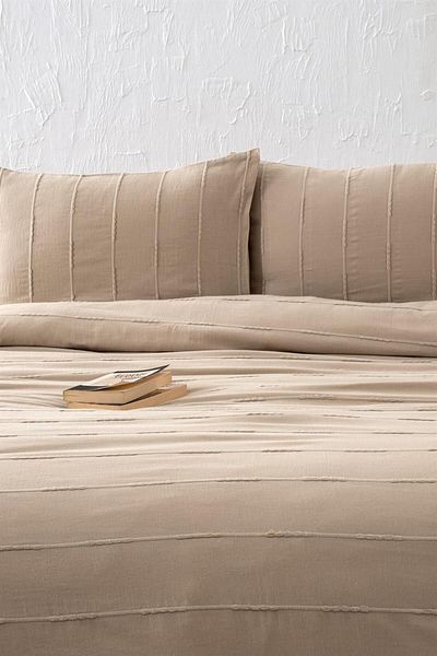Denizli Concept Set dublu piqué bej - Opțiuni de culoare moale - Acoperire moale de sezon