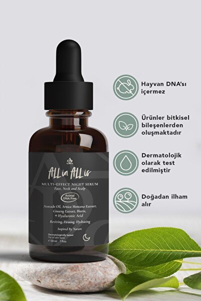 Hyalüronik Asit, Avocado Yağı İçeren Yatıştırıcı Ve Nemlendirici Gece Serum 30 Ml