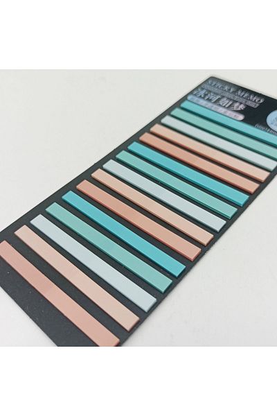 sibga tasarım Transparent Colored Thin Strip Postit - Bookmark, 300 Sheets
