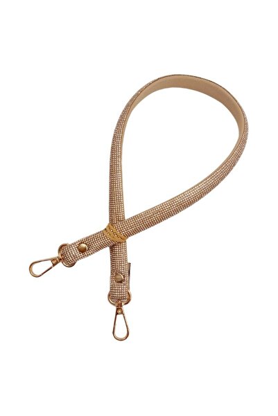 angel çanta aksesuar Angel Gold Colored Stone Single Bag - 1 Piece with Handle