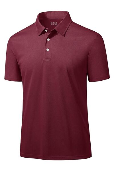 Vio Belle Tricou cu gât polo pentru bărbați - uscare rapidă, elimină umezeala, pique de performanță