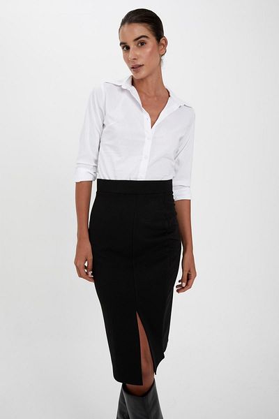 DeFacto Fustă creion midi Slit Basic - Y6466az23sp