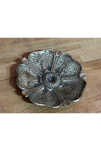 tayfuntufan antika koleksiyon 16.5 cm Diameter Antique Brass Ashtray Ash Tray