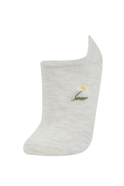 DeFacto Women's 3-Piece Cotton Sneaker Socks B6024Axns