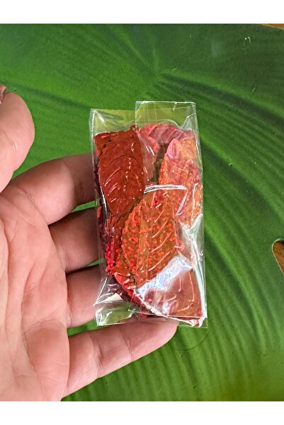 Gönülden Tasarım Τσάντα με πούλιες 50 τμχ με κόκκινο ανάγλυφο κομμένο με λέιζερ