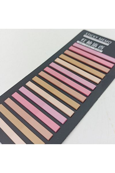 sibga tasarım Transparent Colored Thin Strip Postit - Bookmark, 300 Sheets