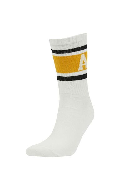 DeFacto Men's Long Cotton Socks Set of 3 - C0173axns