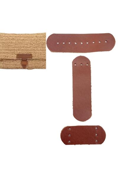 angel çanta aksesuar Angel Çanta Aksesuar Gerçek Deri Kilit Set Kızıl Kahve Renk