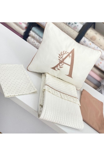 GAYE EV TEKSTİLİ %100 Pamuklu Oeko-tex Sertifikalı Nakışlı Bebek Pike Takımı