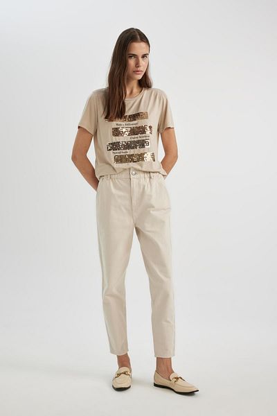 DeFacto Tricou cu mânecă scurtă, cu decolteu obișnuit C4060ax24sp