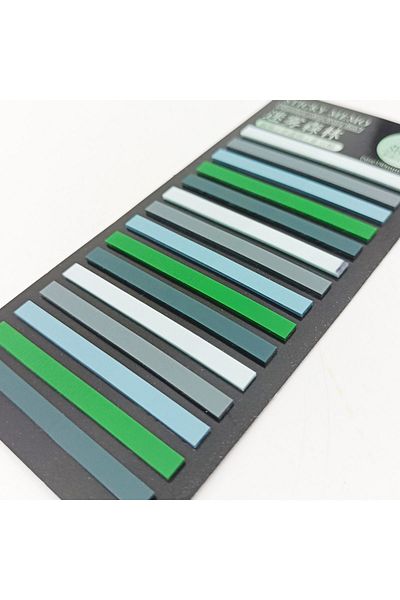 sibga tasarım Transparent Colored Thin Strip Postit - Bookmark, 300 Sheets