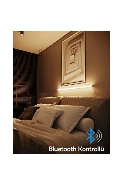 Smyrna Store RGB Lambader Bluetooth Mobil Kontrollü Dekoratif Yatay Lambader Aydınlatması Duvar İçin (Yapışkanlı)
