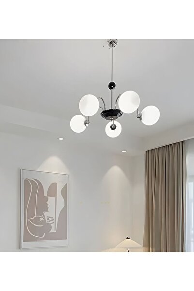 RONİSU AYDINLATMA 5 Camlı ampul avize tavan asılı aydınlatma ev, oturma odası...