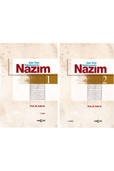 Akçağ Yayınları Eski Türk Edebiyatında Nazım 1 - 2 / 2 Kitap set - Fahir İz /...
