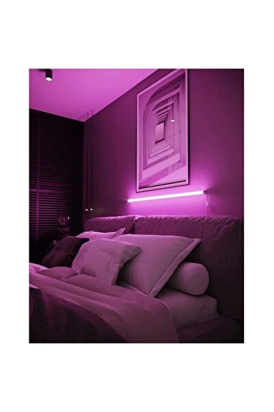 Smyrna Store RGB Lambader Bluetooth Mobil Kontrollü Dekoratif Yatay Lambader Aydınlatması Duvar İçin (Yapışkanlı)