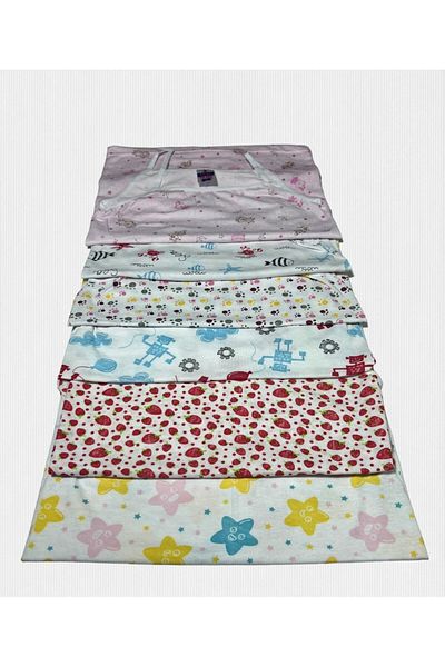 Pi Giyim 6-Piece Patterned Girl's Tank Top - Rope Strap