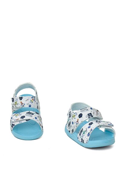 Ayakkabı Fuarı Boy's Blue Booties Flat Sandals - Elite SY016