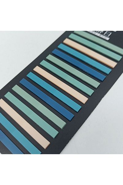 sibga tasarım Transparent Colored Thin Strip Postit - Bookmark, 300 Sheets