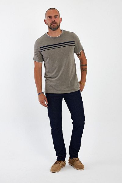 ENQUE Ανδρικό μπλουζάκι Basic Crew Neck Comfort με κοντό μανίκι