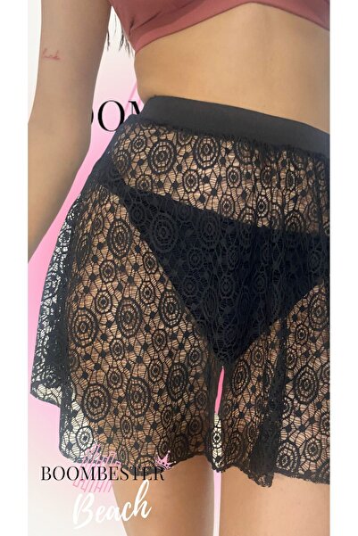 BoomBester Δαντέλα Λεπτομερής Γυναικεία Pareo - Διάφανη Φούστα Παραλίας