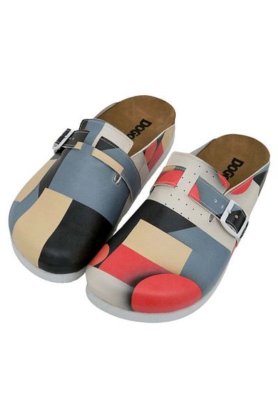 Dogo Colorful Vegan Leather Women's Slippers - Reflection of Colors Design