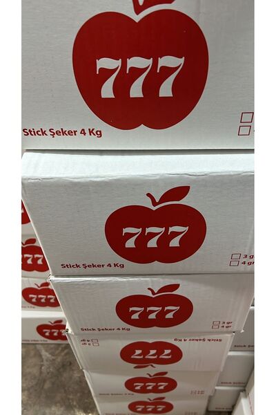 777 Şeker Sitick 3.50 gr Toz Şeker 4000 gr X2 Koli