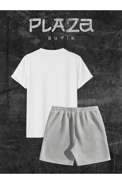 Plaza Butik Шорти та футболка з малюнком усміхненого обличчя