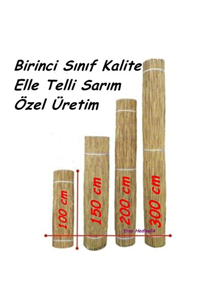 Ersa Hediyelik Kamış Çit Bambu Çit Hasır Çit 2x5 Metre Yükseklik 2 Metre En 5 Metre Doğal Kamış Gölgelik