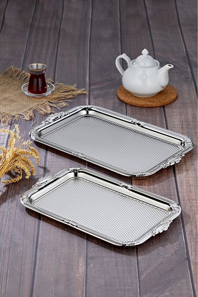 Cooker Set of 2 Custom Luxury Square Stainless Steel Trays
