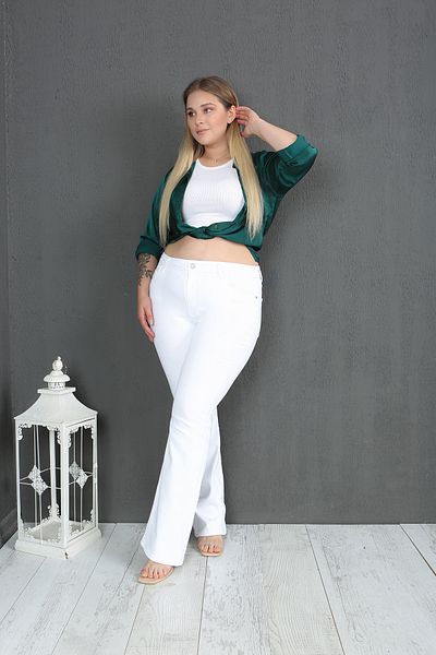 XL Modam White Jeans - Women's, Plus Size