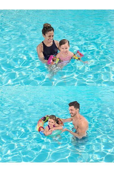 Yeşil Oyuncak (3-6 سنوات) مجموعة عوامة نجاة للأطفال مرخصة للبحر وحمام السباحة مع حقيبة حمل