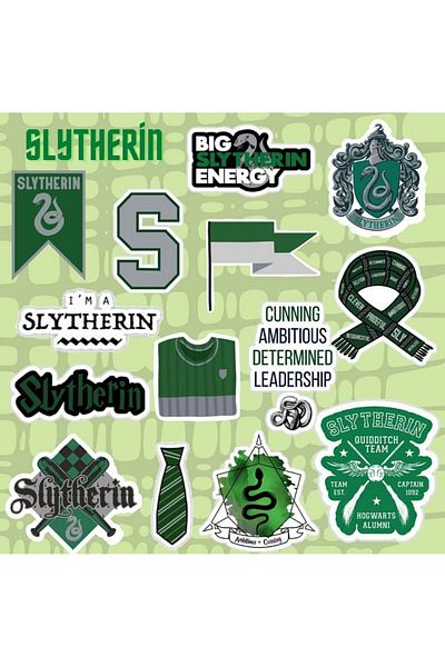 Pufidik Set de autocolante Slytherin |   Autocolant pentru telefon pentru laptop