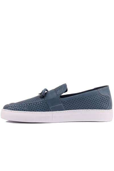 SailLakers - Чоловічі повсякденні черевики з синьою шкірою та підошвою Eva 101-3459-GOM208