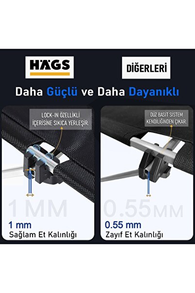 HAEGS Ultralight Katlanır Kamp Sehpası, Piknik, Bbq, Balıkçılık, Avcılık, Plaj Masa Orta Boy Siyah