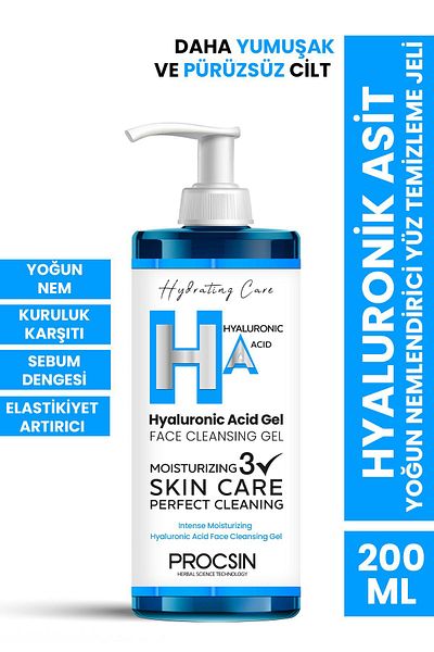 PROCSIN 200 ml Hyaluronic Acid Intensive - Moisturizing Facial Cleansing Gel