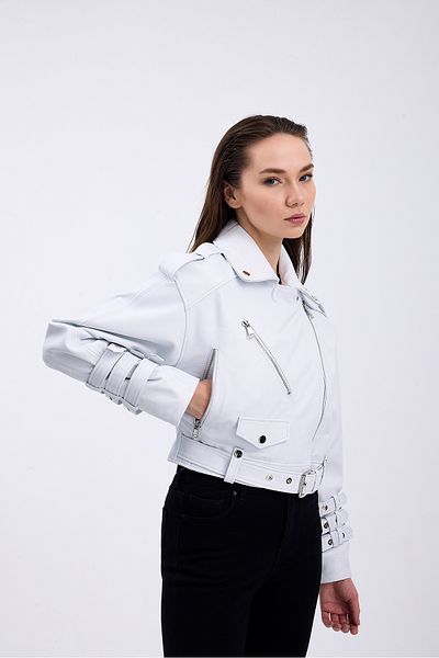 CE-YIL DERİ ÜRÜNLERİ Genuine Leather Biker Coat