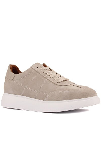 SailLakers - Beige Suede Lace-Up Men's Casual Shoes 101-7034-H-1235