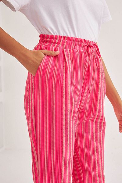Orfeo Negro WOMEN STRIPED SEASONAL FABRIC TROUSERS